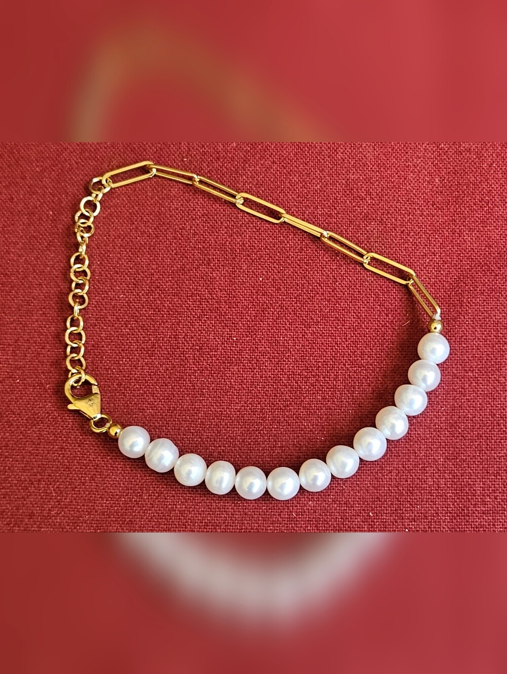 D'Joy Pearl Bracelet in 18K Vermeil Yellow Gold Over Sterling Silver (6.50 in)